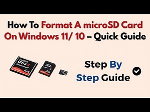 How To Format A microSD Card On Windows 11/ 10 – Quick Guide