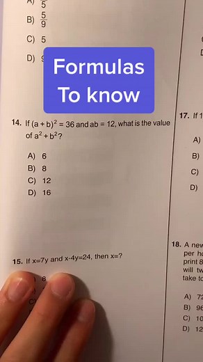 Know this now. #sat #psat #math #act #tiktokmath #testprep #1600 #yourbummymathtutor