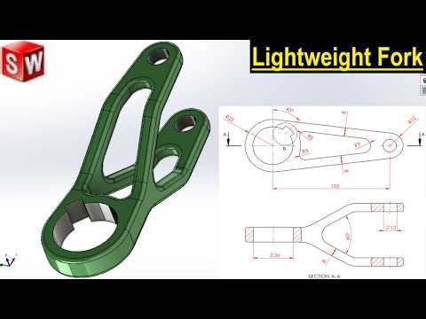 SolidWorks Intersect Tutorial | Fork Bracket in Just 2 Sketches #19