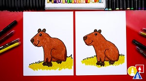 How to Draw a Capybara for Kids