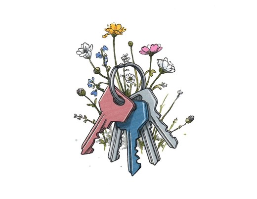 Keyring Clipart, 12x Keys With Wildflowers Pngs, Printable Watercolor Clip Art Set, Digital Download, Transparent Background, Paper Crafts - Etsy