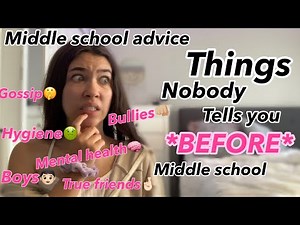 Giving middle school advice from Personal Experiences…