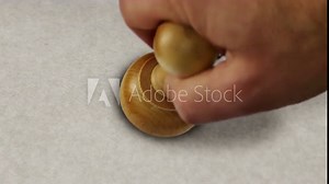 Heart health and love symbol stamp loopable and seamless animation. Hand stamping impact. Romantic, cardio, celebration message 3D rendered loop concept.