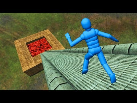 EPIC Euphoria Ragdoll Physics – Falling From a Giant Ramp Into Molten Lava