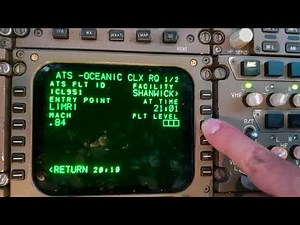 BOEING 747 RECEIVE CLEARANCE TO CROSS THE ATLANTIC OCEAN VIA SATELLITE DATA LINK. (ACARS)