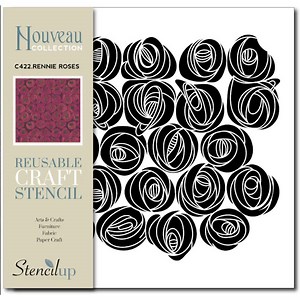 Stencil Up Rennie A4 Adhesive-backed Stencil