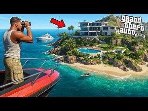 Franklin Achète une île Privée à 300.000.000€ avec Yacht, Maison de Luxe et Piscine | GTA 5 Mods