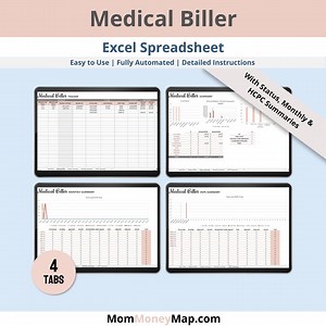 Medical Biller Tracker Excel Spreadsheet, Medical Expense Records Billing & Coding Planner for Invoices Billing Template Digital Download - Etsy