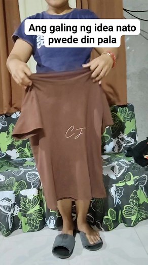 1.7M views · 7.1K reactions | T-shirt pwede din pala gawin skirt #fashion #lifehacks #trendingreels #virals #highlights #everyonefollowers | CJ | Facebook