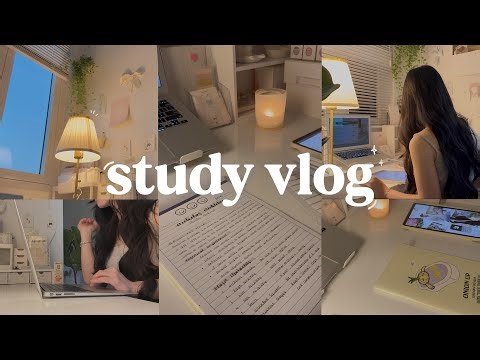 STUDY VLOG | productive morning, studying, daily, note, motivation ˚ ༘