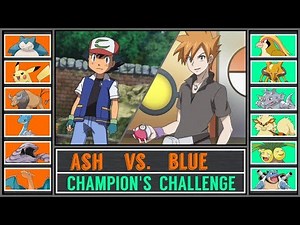 Ash vs. Trainer Blue (Pokémon Sun/Moon) - Kanto Champion's Challenge