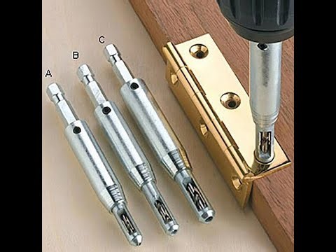 Self Centering Hinge Drill Bits Set