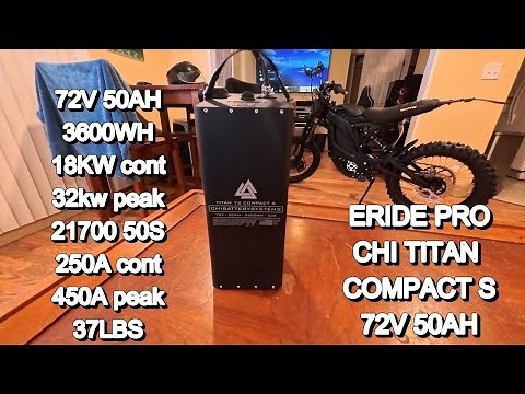 CHI Titan 72V Compact S 50 AH Eride Pro Battery
