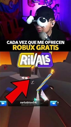 ¡CADA VEZ que me dan ROBUX en RIVALS! 😰#rivals #roblox #shorts #robloxrivals