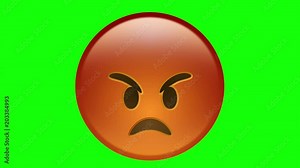 Angry Emoji. This animated Emoji is part of a collection, check out my page for more! For best results use: (Pr) Ultra key – standard settings (Ae) Keylight – Gain-100 Balance-0