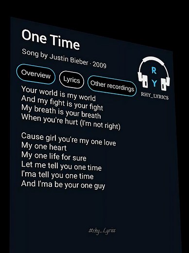 One Time by Justin Bieber: Lyrics and Meaning