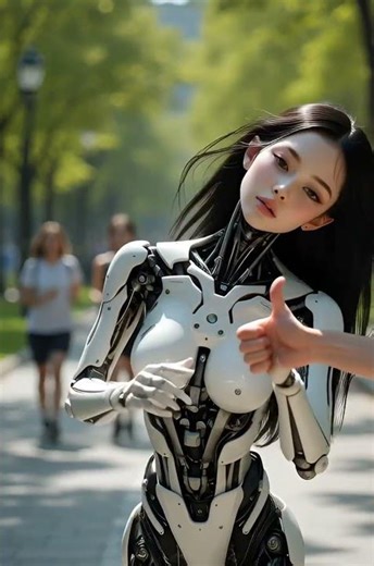 ROBOT GRABS MY THUMB! 😱 WHAT IS SHE DOING