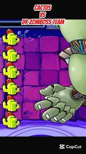 *CACTUS VS DR ZOMBOSS TEAM*#shorts #short #pvz #youtubeshorts #shortvideo #pvzfusion #gaming #games