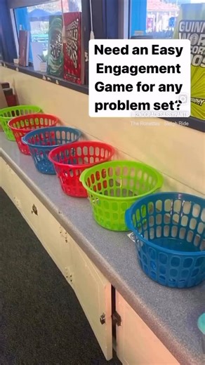 Dana | 2nd ➡️ 3rd Grade Teacher on Instagram: "Need an FUN, LOW PREP game that works for any set of problems? Check this out!👇 ❤️WHAT YOU’LL NEED: ❤️ 1. Any set of baskets or bins -I have a set of 6 baskets that are from Dollar Tree 2. A set of balls -For this time playing, I used a set of “snowballs” that I’ve had for years. You could also use plastic ball pit balls, ping pong balls, or even crumpled paper! 3. Index cards, same # that you have baskets - Write a point value on each card. The am