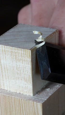 Satisfying hand cut joint with a razor sharp chisel