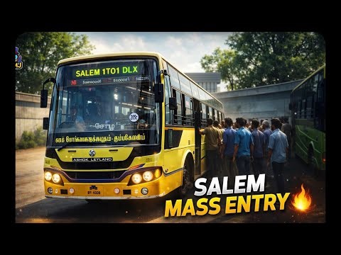 🔥 Salem 1TO1 DLX Bus Entry in Depot | Ultimate ETS2 Tamil Gameplay
