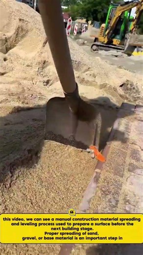 Construction Material Spreading Technique | Manual Site Preparation Method