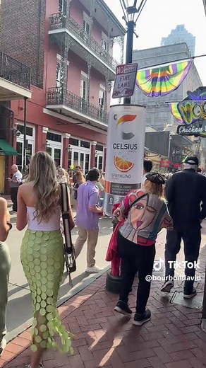 Bourbon Street Madness During Mardi Gras