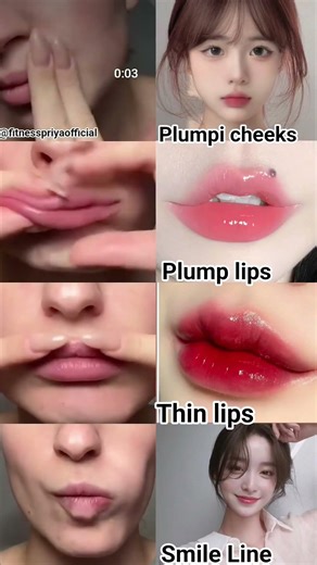 Plumpy Cheeks + Plump Lips Transformation 😍✨ | Thin Lips to Full Lips + Smile Lines Gone Naturally🔥