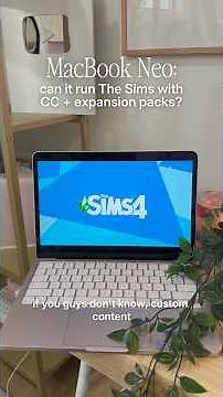 testing The Sims with CC + expansion packs on the MACBOOK NEO! 👀 #macbookneo