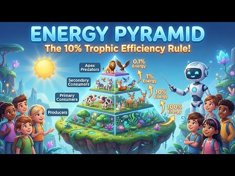The Energy Pyramid! 🔋 The 10% Rule, Trophic Efficiency & Food Chains Explained!