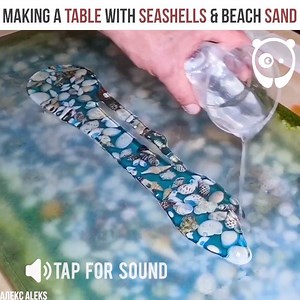 148K views · 924 reactions | Making a table with seashells & beach sand by (youtube.com/channel/UCsgbNAVTWCJ5D5cA75HQViQ/featured) | Bored Panda Art | Facebook