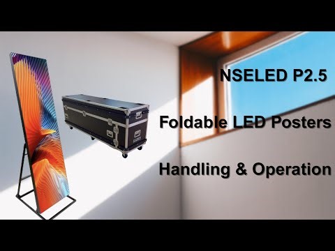 NSELED Indoor P2.5 Foldable LED Posters Handling & Operation#nseled #nseledcloud #nseledcloud