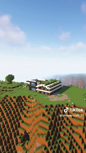 Simple Modern Mansion Build in Minecraft
