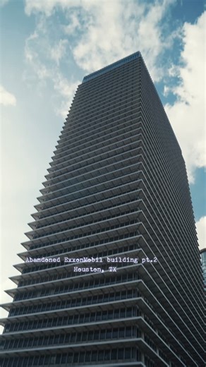 tread on Instagram: "800 bell pt.2: one minute of the tallest abandoned building in the US, 45 story (601 ft) former humble oil/ExxonMobil building in downtown Houston Texas #urbex #urbanexploring #exxonmobil #houston #Abandoned"