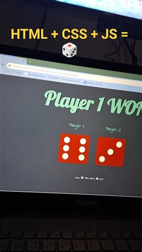 Dice Game With JavaScript |HTML + CSS + JS #fullstackdeveloper #coding #html #css #javascript