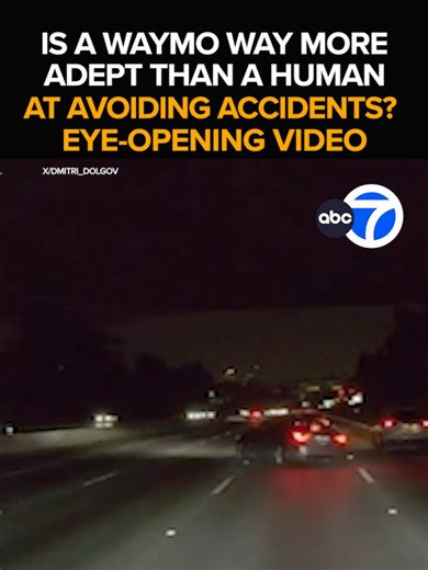 Dashcam footage shows an out-of-control car crashing into a freeway wall and then coming to a stop in the middle of the road, directly in the path of the approaching Waymo vehicle. The Waymo vehicle is then seen deftly weaving around, managing to avoid a collision in a tricky situation. Read the full story at our link above. #waymo #selfdriving #tech #ai #crash #fyp #news