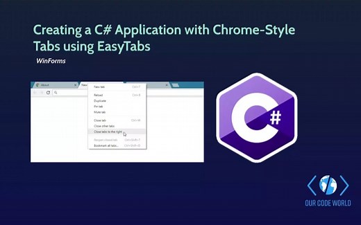 [C#][Winform]基于EasyTabs插件创建Chrome标签风格的可关闭Tab
