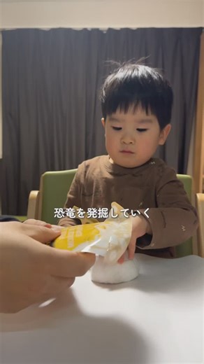 わーちゃん一家 on Instagram: "⚠️音量注意！マイコちゃんからのプレゼント、遊ぶ編！スライムに初遭遇すると3歳はめっちゃはしゃぐということがわかりました。 #わーちゃん #プレゼント #恐竜 #楽しい #うれしい #おもちゃ #スライム #爆笑"