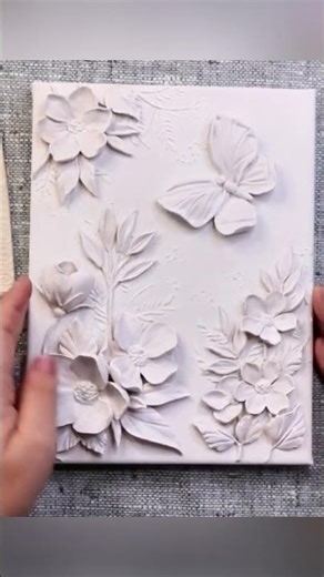 Панно с бабочкой своими руками 🦋 #творчество #лепка