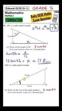 GCSE Maths Foundation - Daily Exam Question - Day 132 (Trigonometry Using SOHCAHTOA)