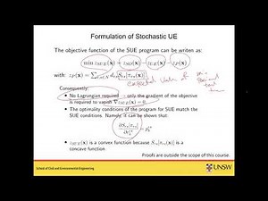 UNSW CVEN4402: Stochastic User Equilibrium (SUE) traffic assignment (part 2)