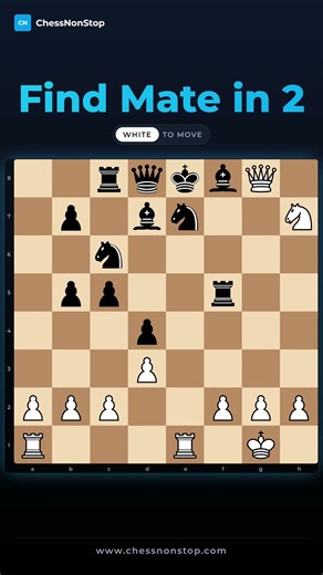 This Quiet Move Forces a Brutal Checkmate in 2! | Daily Chess Puzzle #shorts #chess