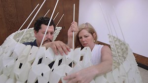 Designers try building an eco-friendly house by 3-D printing bricks and tiles