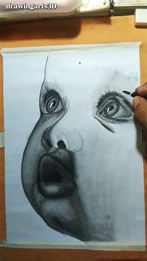 chote si bache ki drawing #stepbystep #drawingtutorial #hoster 👼🏻