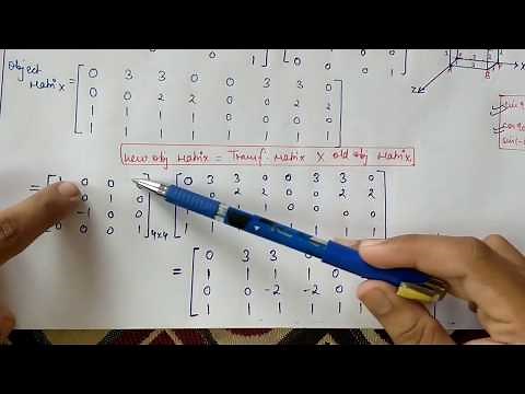 3D Transformations Rotation Numerical in Hindi | Computer Graphics