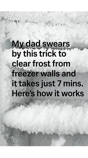 My dad swears by this trick to clear frost from freezer walls and it takes just 7 mins. Here’s how it works | Health Tips Tricks