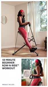 1.1K views · 36 reactions | Sunny Trainer Brittany Noelle has a quick 10-minute beginner Row-N-Ride™ workout for you! All you need is your Row-N-Ride™ and you’re ready to get in a quick and effective workout today. Press play and Row-N-Ride™ away! Featured Product: NO. 077S Upright Row-N-Ride™ Rowing Machine | Sunny Health & Fitness | Facebook