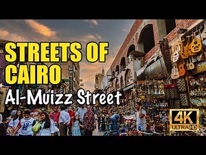 🇪🇬 Cairo, Egypt Walking Tour | Historical al-Mu'izz Street at Sunset | 4K HD - 60fps
