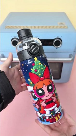 Full-Wrap Powerpuff Girls Water Bottle🌟 Easy Sublimation Tutorial for Perfect Vibrant Prints#pydlife