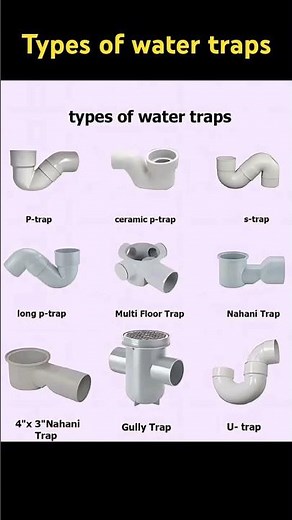 Types of water traps #plumbing #viral #short